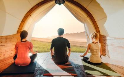Lounge von Strohboid für Yoga und Meditation