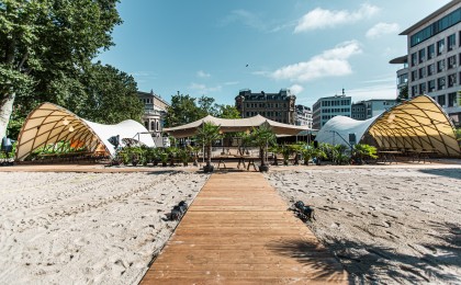 STROHBOID_Gibson Beach_Pavillons für Corporate Event