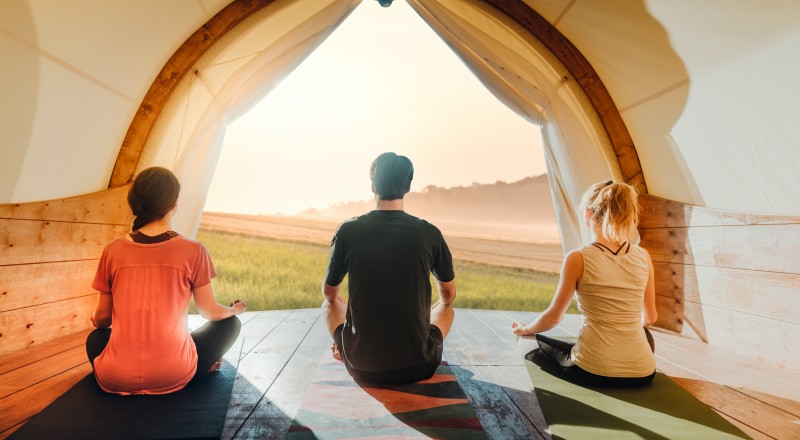 Lounge von Strohboid für Yoga und Meditation