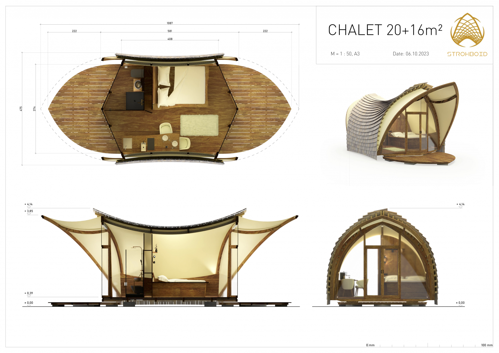 STROHBOID Chalet 20+16 Plan_Render