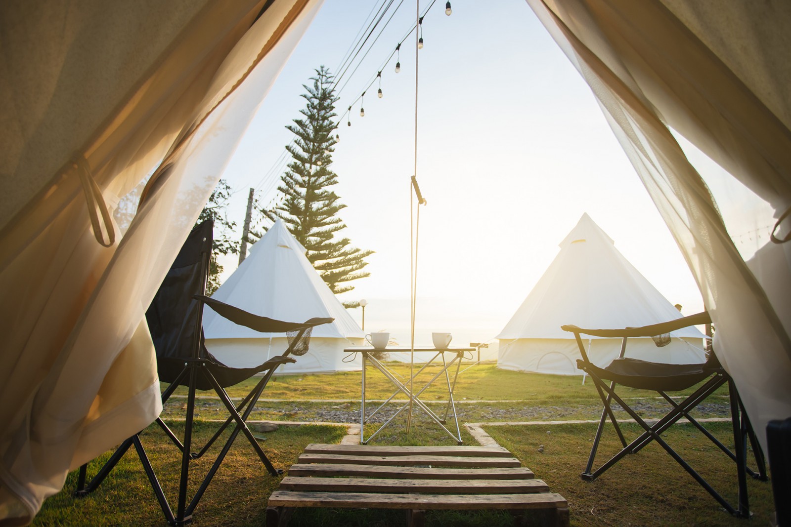 Glamping with Tipi tents