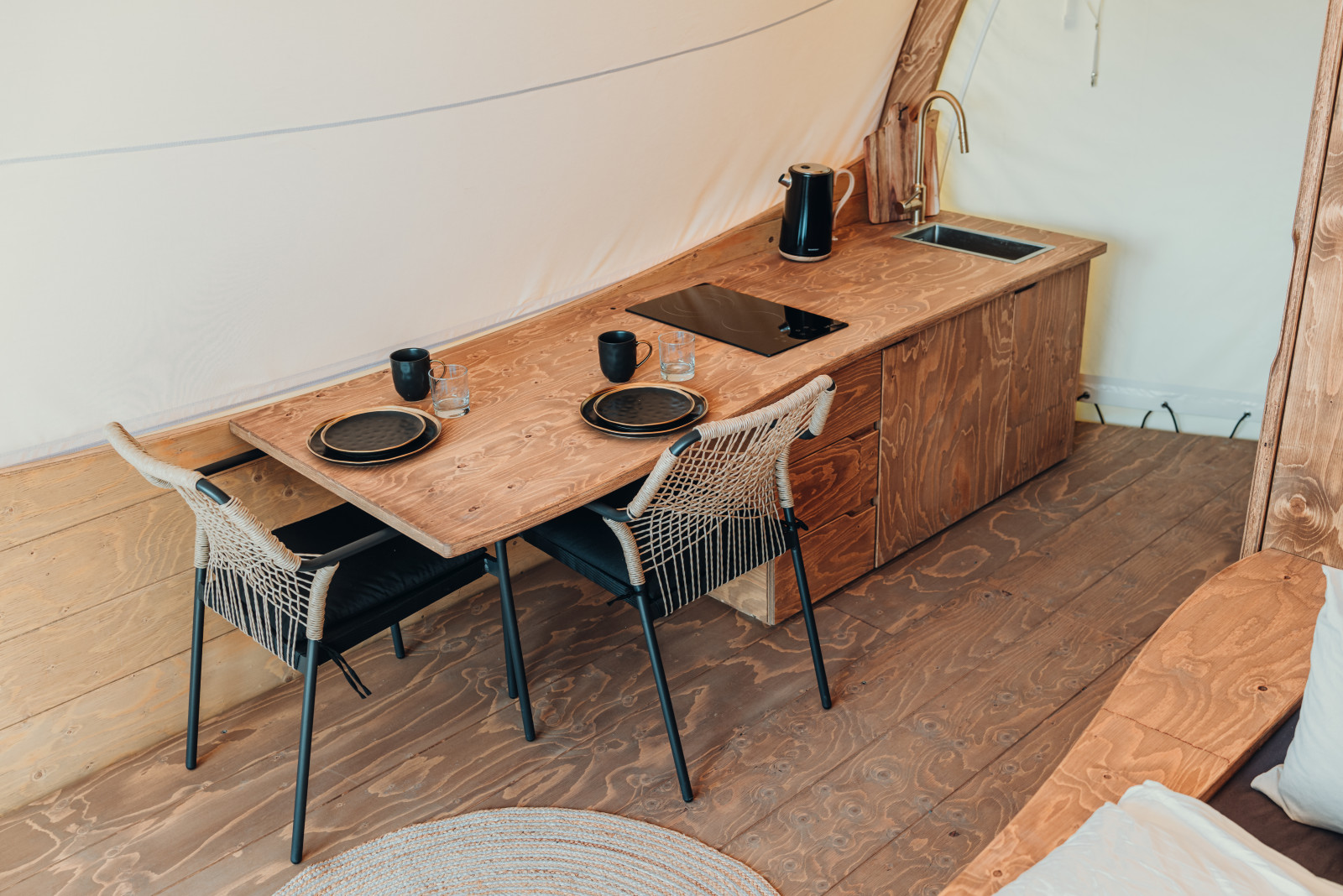 Glamping Zelt mit Küche Glamping Zelt mit Küche