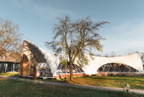 Pavillon Luxus  Eventzelt Veranstaltungsaal Strohboid 