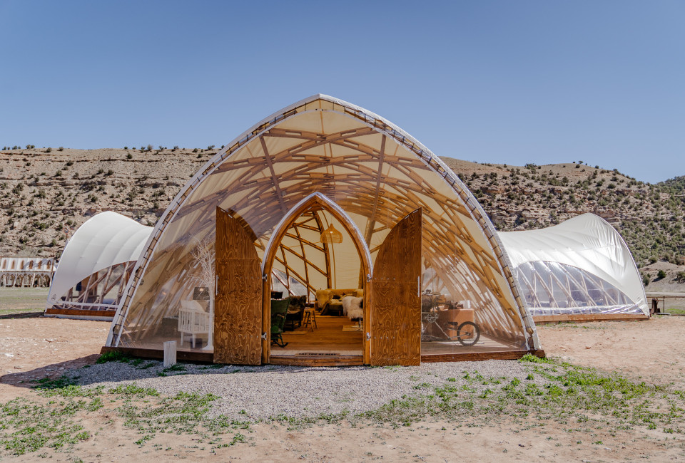 3-Connect Eventlocation in Colorado, USA STROHBOID Pavillon Vortex at CampV in Colorado, USA