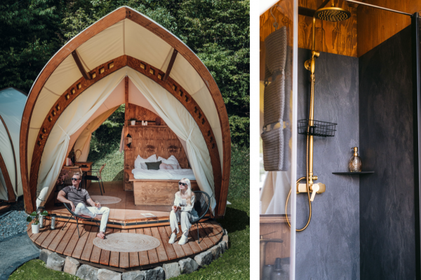 Luxury glamping hotel room product features Luxury glamping hotel room product features