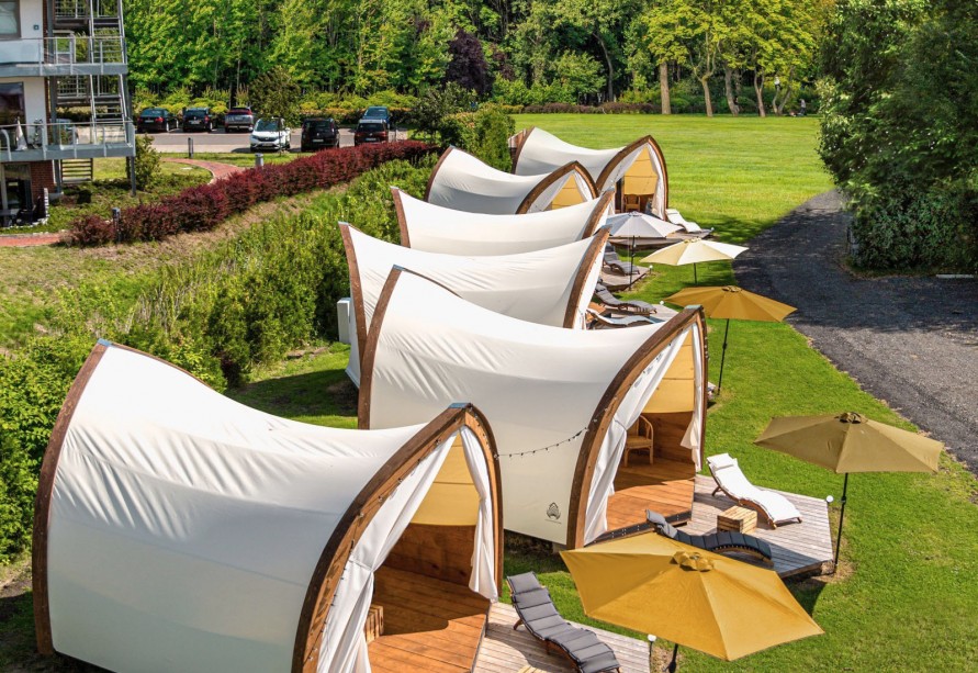 Camping Erweiterung mit nachhaltiger Lounge für Camping Erlebnisse
