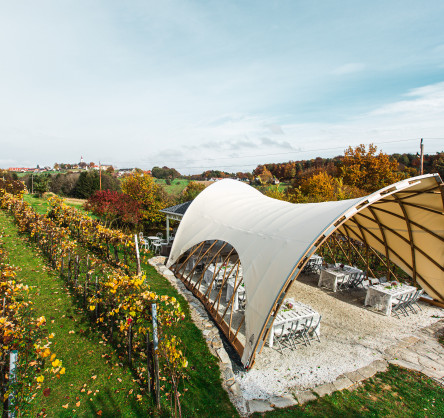 STROHBOID_Träumerei_Hochzeitspavillon im Weingarten STROHBOID_Träumerei_Hochzeitspavillon im Weingarten