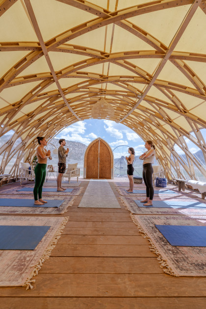 STROHBOID Pavillon Yoga at CampV in Colorado, USA