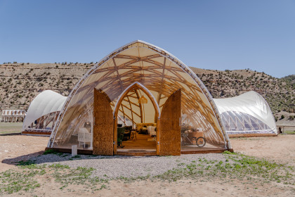 STROHBOID Pavillon Vortex at CampV in Colorado, USA