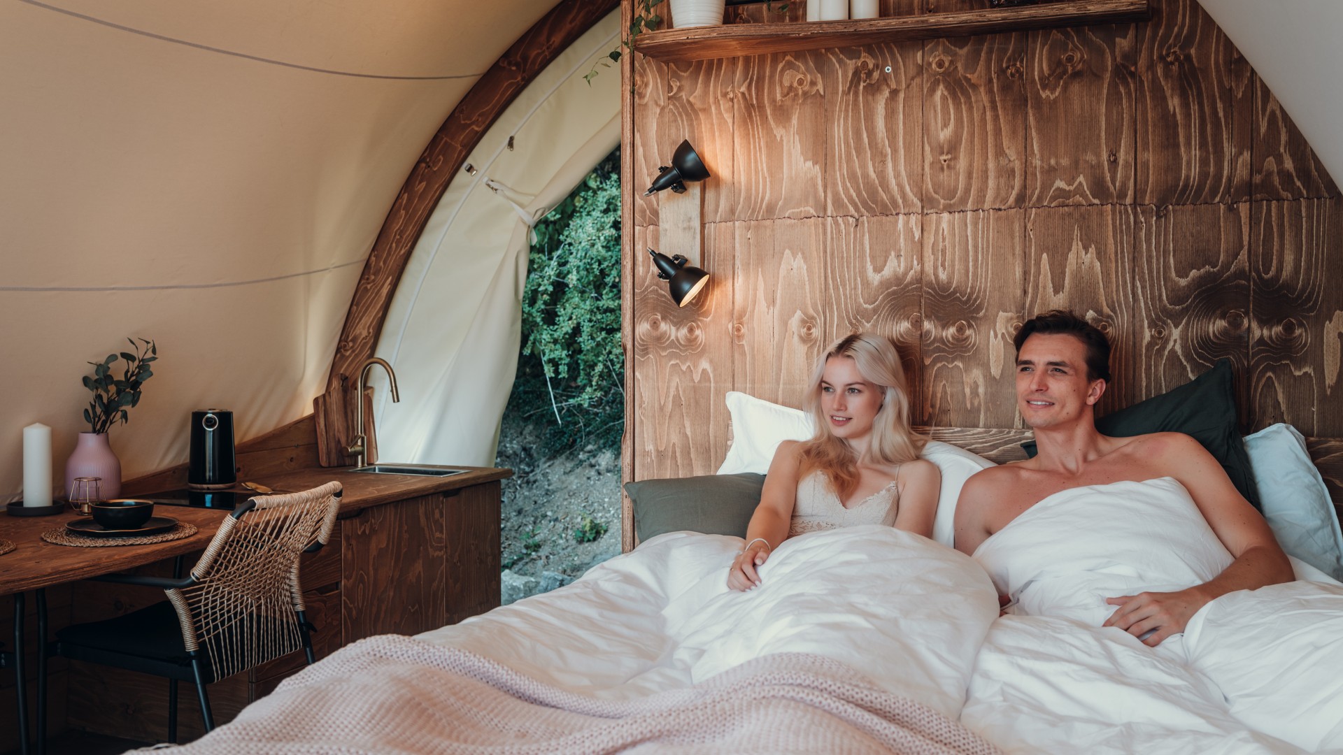 Sturmfestes Glamping Zelt für zufriedene Gäste