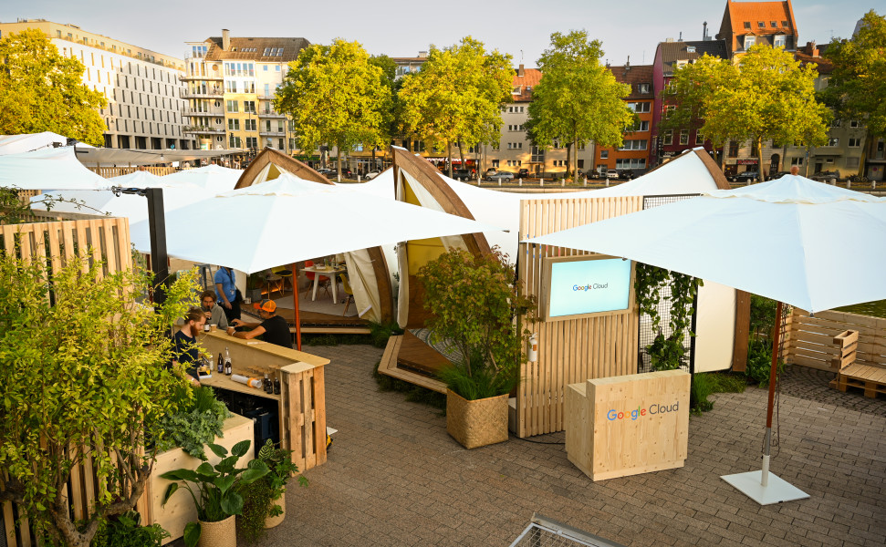 STROHBOID_Google Cloud_Eingangsbereich Messe STROHBOID_Google Cloud_Eingangsbereich Messe