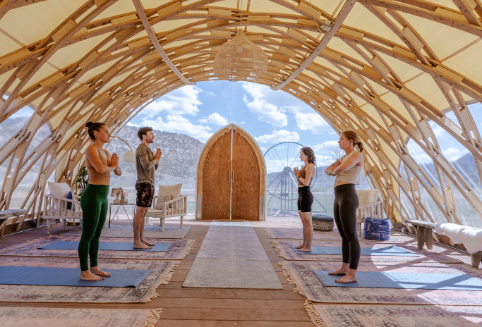 STROHBOID Pavillon Yoga at CampV in Colorado, USA STROHBOID Pavillon Yoga at CampV in Colorado, USA