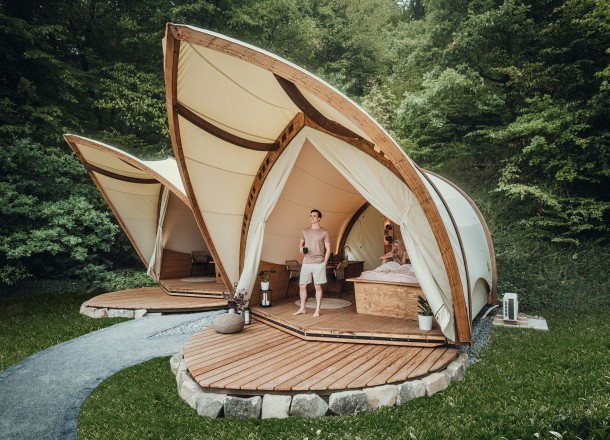 Glamping - sustainable luxury tent