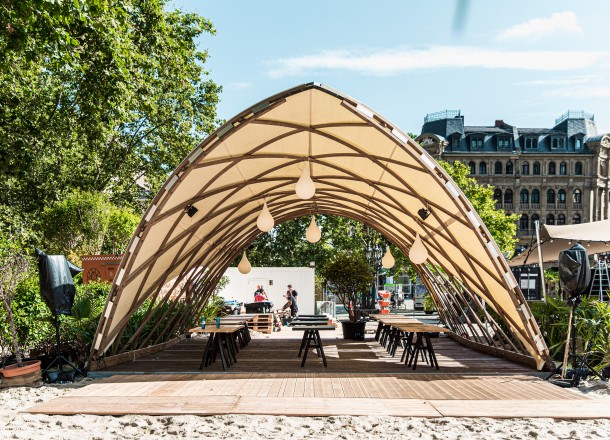 STROHBOID_Gibson Beach_Pavillon mit Beachbar