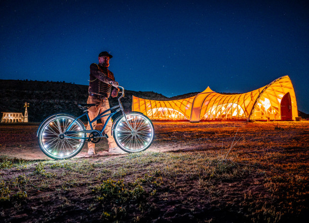 STROHBOID Pavillon at CampV in Colorado, USA