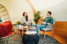 Cozy outdoor lounge for your cafe or bar Cozy outdoor lounge for your cafe or bar