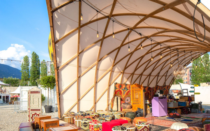 Locarno Filmfestival STROHBOID Eventzelt Locarno Filmfestival STROHBOID Eventzelt